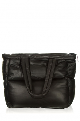 STUDIO AR | Leather puffer bag Gilda | black