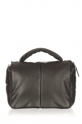STUDIO AR |  Leather puffer shoulder bag Fiona | black