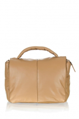 STUDIO AR | Leather puffer shoulder bag Fiona | beige