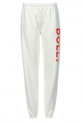 Dolly Sports |Sweatpants met logo detail Team Dolly | wit 