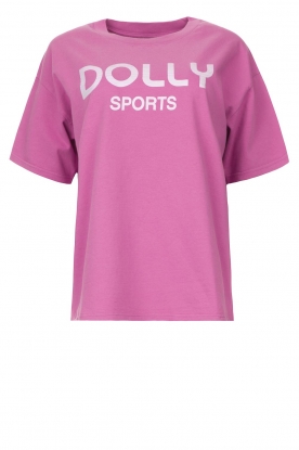 Dolly Sports |Katoenen T-shirt met logo Team Dolly | paars 