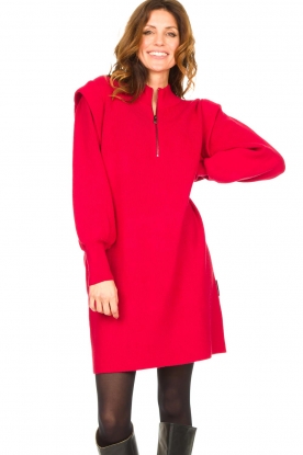 Silvian Heach |  Sweater dress with shoulder details Kettering | red