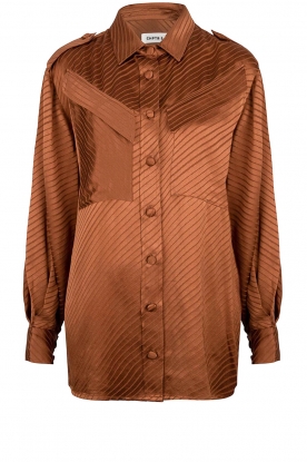 CHPTR S | Shiny blouse Dolce | brown