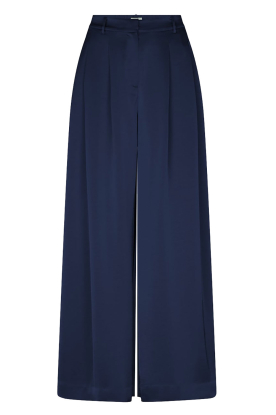 Dante6 |  Satin ultra wide leg trousers Onique | dark blue 