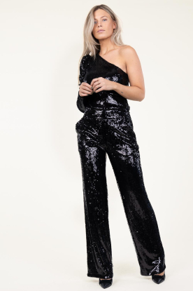 Look Stretch pants with sequins Finley