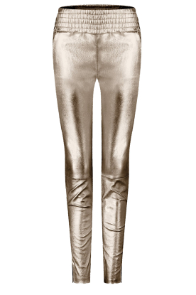 Ibana | Stretch leather metallic pants Colette | light gold