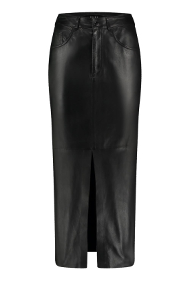 Ibana | Non-stretch leather skirt Sanja | black