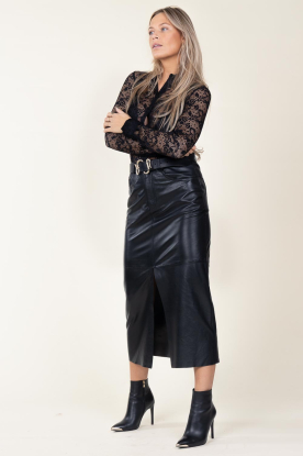 Look Non-stretch leather skirt Sanja