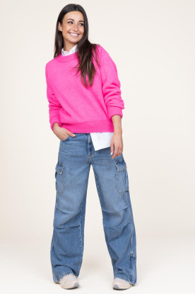 Liu Jo | Straight leg cargo jeans Mo | blauw