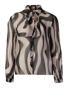Liu Jo | Transparant blouse with lurex Illusion | beige
