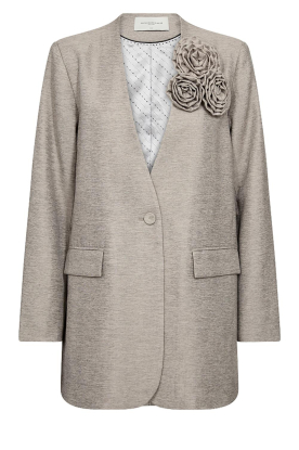 Copenhagen Muse | Viscose blazer met bloem detail Cilly | beige