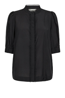 Copenhagen Muse | Lyocell blouse with lace Molly | black
