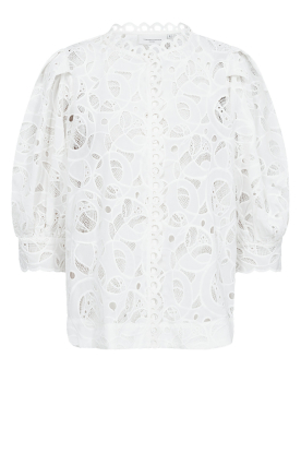 Copenhagen Muse | Lace blouse with puffed sleeves Mala | natural