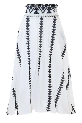 Kocca | Midi skirt met print Bonosa | black & white