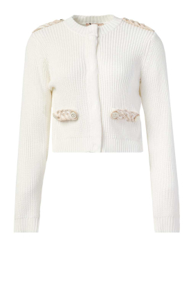 Twinset | Cotton knitted cardigan Lola | natural