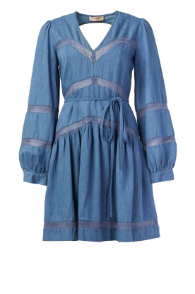 Twinset | Non-stretch jurk met denim look Lynn | blauw