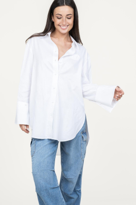 Twinset |  Blouse with removable cuffs Ella | white