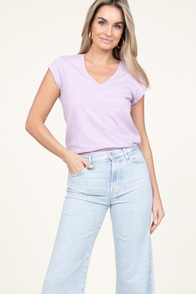 CC Heart |  T-shirt with V-neck Vera | purple