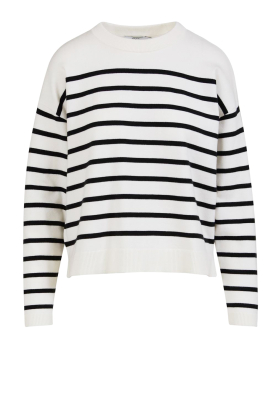 CC Heart |  Soft striped sweater Collins | black white 