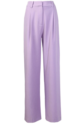 Suncoo | Slim fit pleated trousers Julio | purple