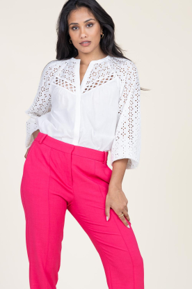 Suncoo |  Embroidery blouse Lovely | white