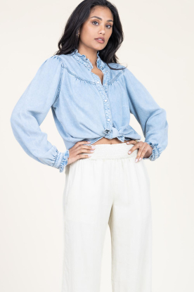 Suncoo |  Denim blouse Lorena | blue 