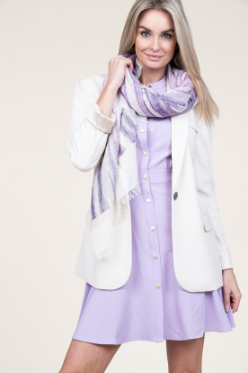 Moment Amsterdam |  Scarf with print Maartje | purple