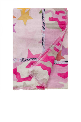 Moment Amsterdam | Soft scarf with stars Star | pink
