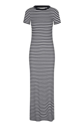 Lollys Laundry | Striped tricot maxi dress Christine | blue 