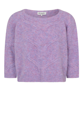 Lollys Laundry | Cropped cable sweater Tortuga | purple