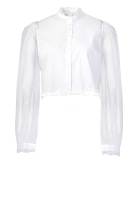 Twinset | Blouse with lace details Myra | white
