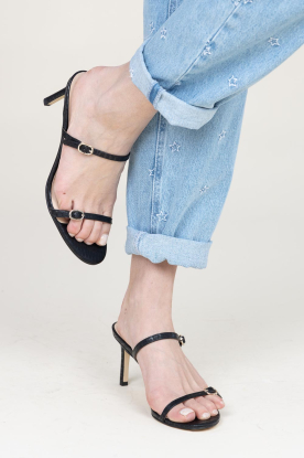Twinset |  Leather sandals Franca | black