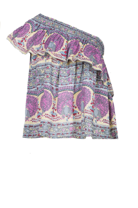 Antik Batik |One-shoulder top met print Tala | geel