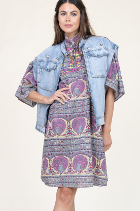 Antik Batik |  Dress with print and embroidery Tala | multi 