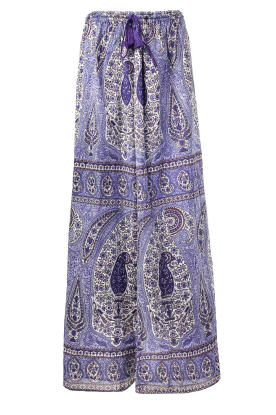 Antik Batik | Cotton maxi skirt with paisley print Tajar | blue