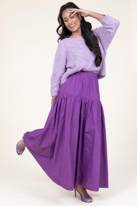 Antik Batik |  Poplin maxi skirt Pop | purple