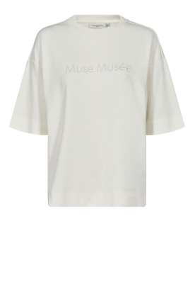 Copenhagen Muse | Cropped t-shirt met logo Muse | naturel