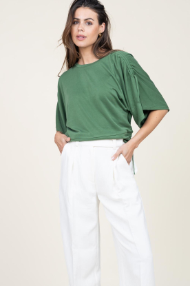 Dante 6 |  Top with smocked details Cles | green