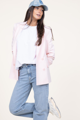 Dante 6 |  Double-breasted stretch blazer Odille | pink