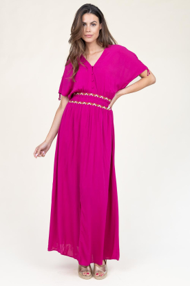 Dante 6 | Maxi-jurk met embroidery Imperia | roze 