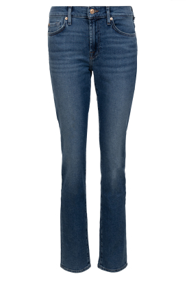 7 For All Mankind | Mid-waist straight jeans Roxanne | blauw