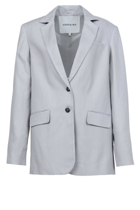 Herskind | Straight blazer in linen blend Mercy | grey
