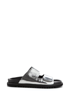 Ivylee Copenhagen | Metallic leather sandals Dawn | silver
