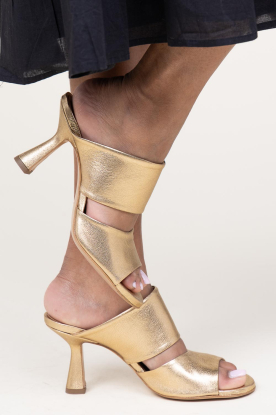 Ivylee Copenhagen |  Leather sandals Marilyn | gold