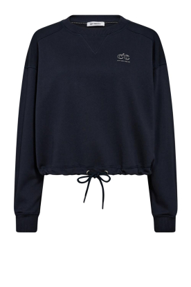 Co'Couture | Cropped sweater with drawstring Clean | blue