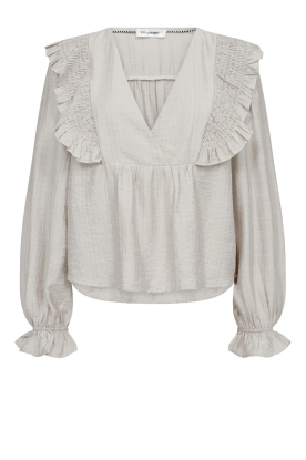 Co'Couture | Top with ruffles Angus | natural