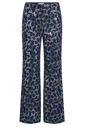 Co'Couture | Pants with sequins Segal | blue