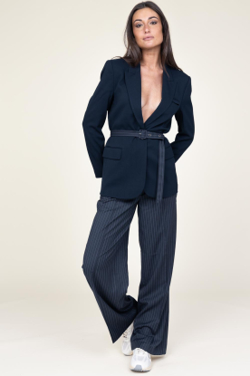 Co'Couture |  Pinstripe trousers Blue | blue