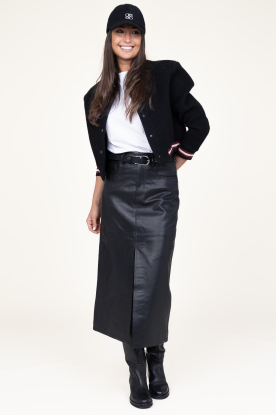 Co'Couture |  Leather skirt Phoebe | black