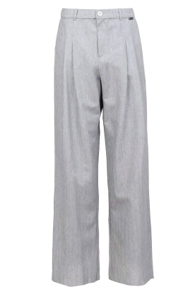 D-ETOILES CASIOPE | Lurex linen pleated trousers Genius | grey